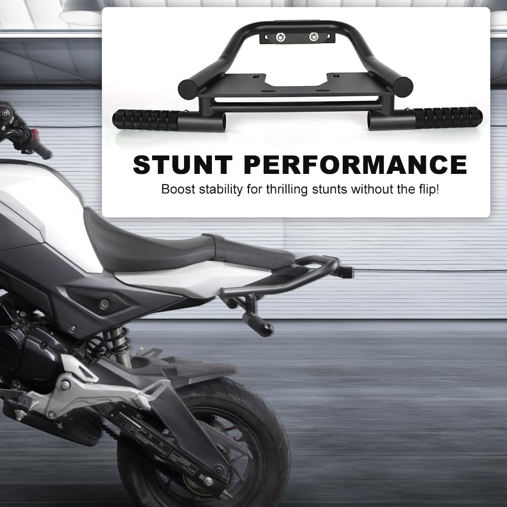 Xitomer Steel Subcage with Scrape Bar Fit for Grom 125 MSX125 2016-2020 Motorcycle Rear Footrests 12 bar Subcage Wheelie Scraper Guards Stunt Protection