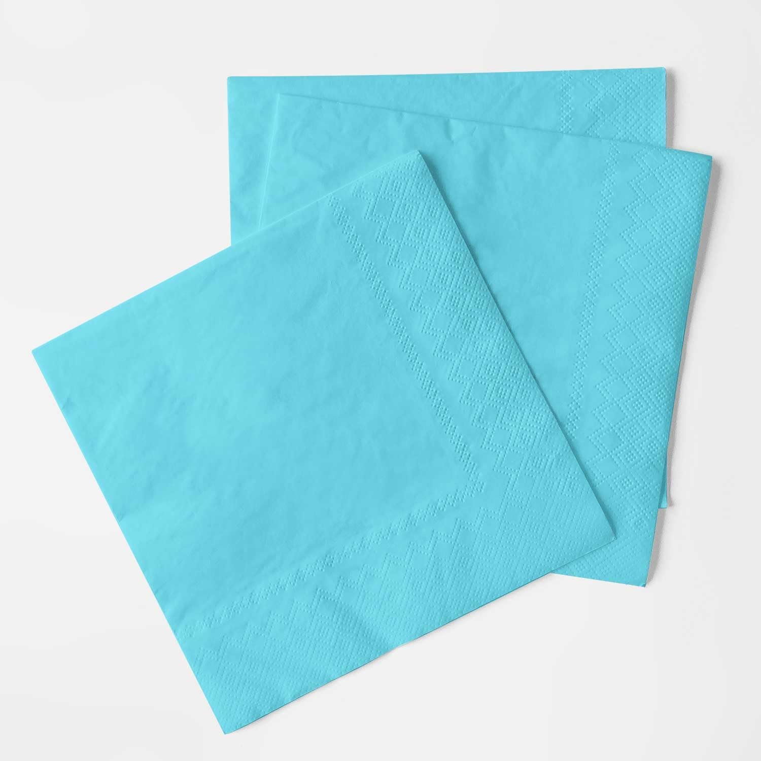 PRP Creation Paper Napkins for Birthday Wedding Anniversary Party Tissue Paper Napkins 2 Ply Pack of 20 (Caribbean Blue)
