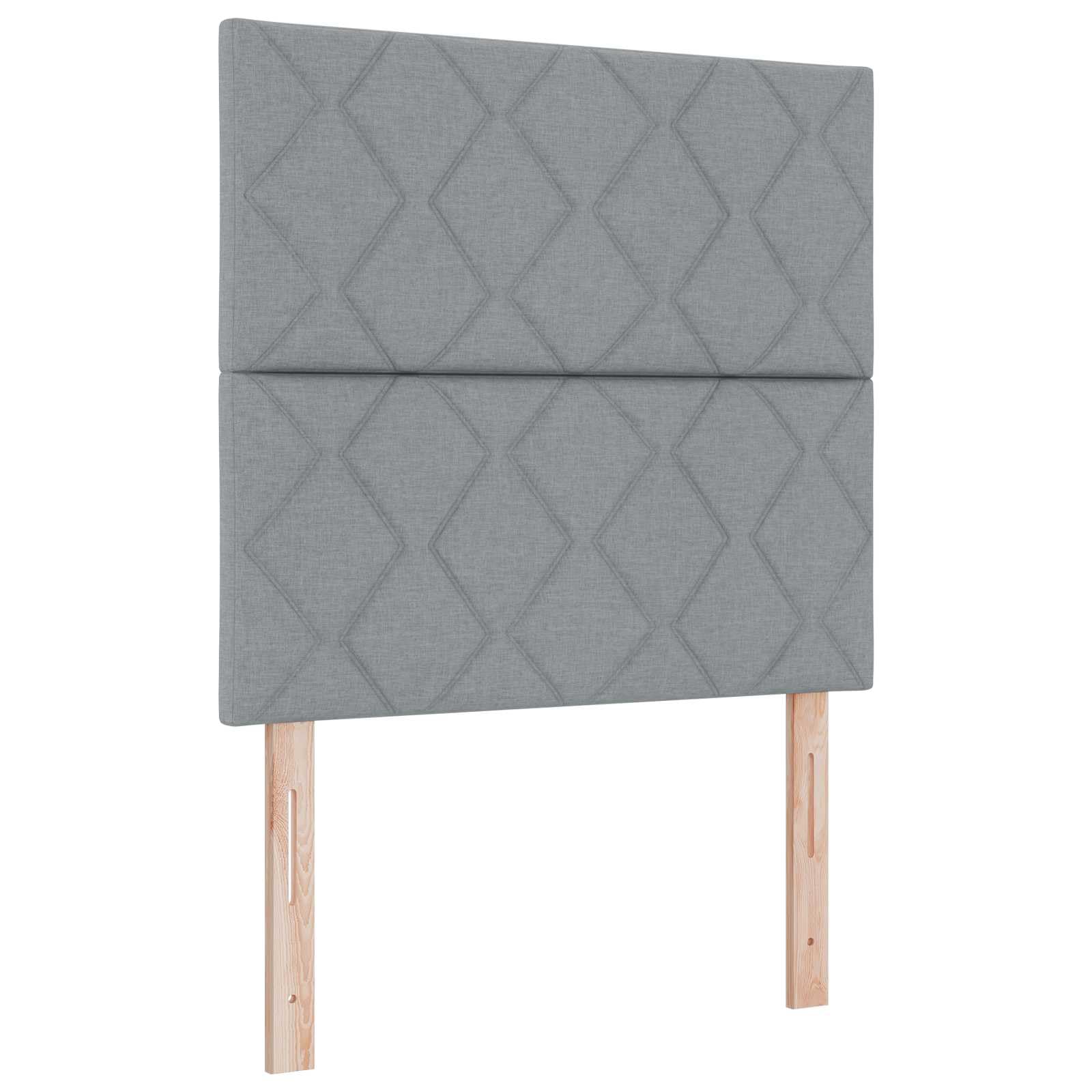 vidaXL Lit boxspring avec Matelas Gris Clair Simple Tissu