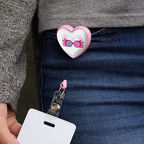 Harry Potter Luna Lovegood Specterspecs Heart Lanyard Retractable Reel Badge Id Card Holder #TOP1