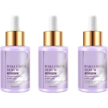 Bakuchiol Serum for Face Anti Wrinkle Hydrating Serum with Bakuchiol Oil Tremella Extract Hyaluronic Acid Reduces Fine Lines Plumps Skin 1 Fl Oz 3 Pack, Fresh