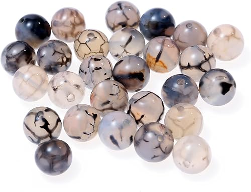 50 cuentas de piedra de ágata original de 0.315 pulgadas, cuentas para hacer joyas a granel, cuentas semipreciosas sueltas, piedras preciosas