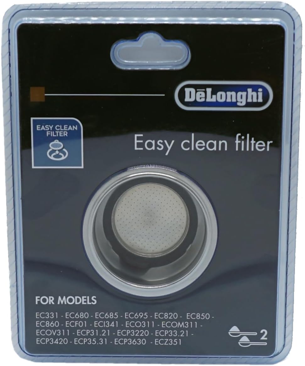 Easy Clean 2 Cup Filter fits De'Longhi Espresso/Cappuccino Machines, 5513281001