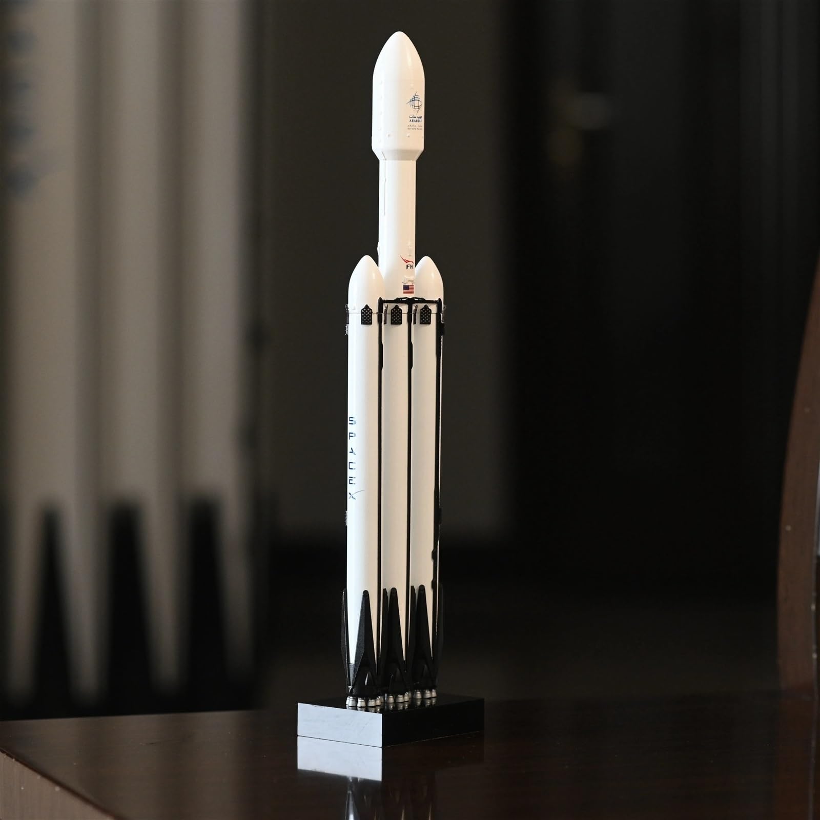 SpaceX Modèle Dragon Starship Falcon 9 Fusée Faucon lourd Modèle statique Art Ornements Ensemble Aerospace Cadeau (couleur : 4 ensembles)