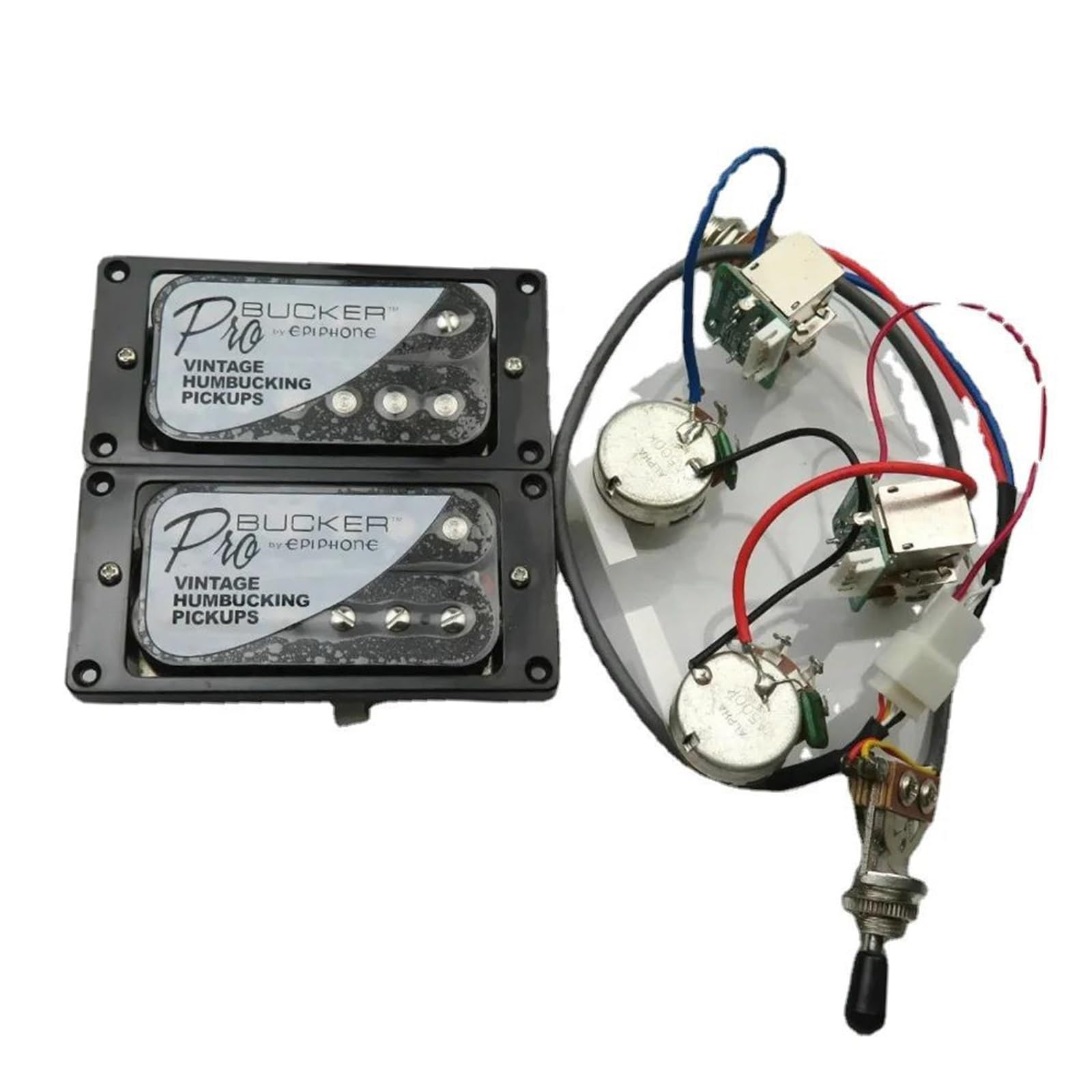 Pre-Wired Pickup Harness Kit Guitar Pickups Humbucker Guitar Pickups Push Pull Wiring Harness For Electric Guitar(A)