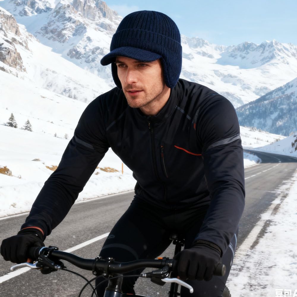 Cozy Head Beanie, 2026 New Winter Knit Beanies with Brim and Ear Flaps for Unisex