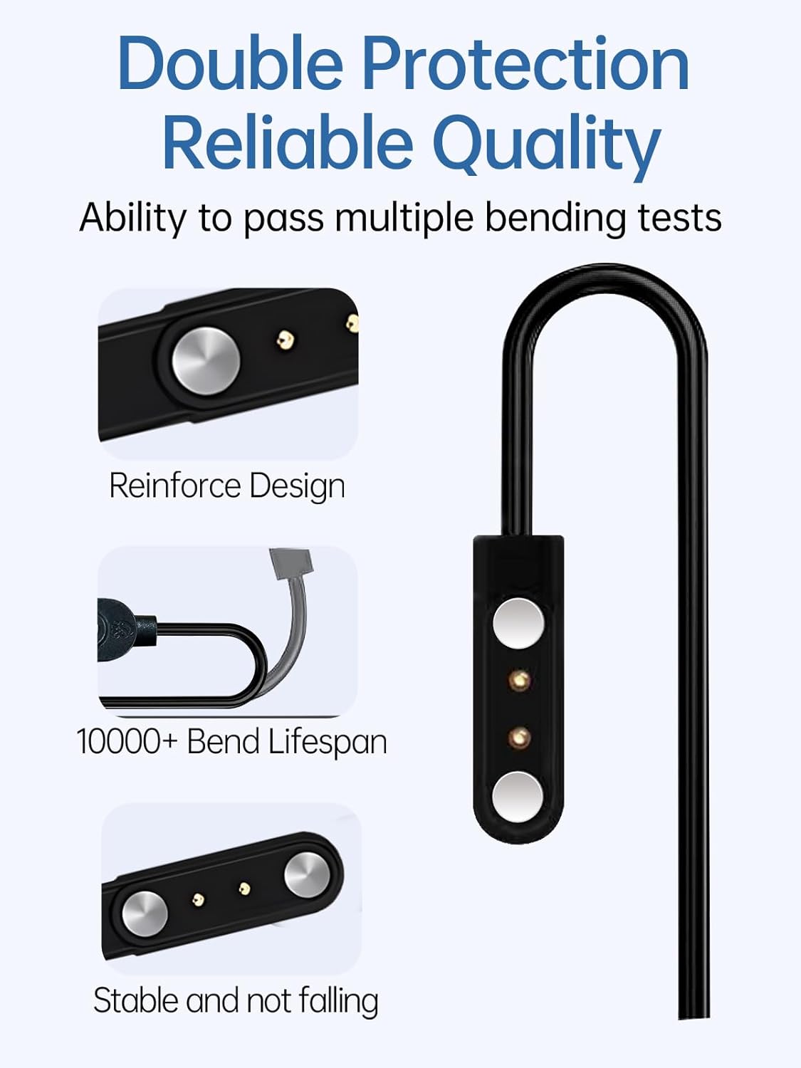 充電ケーブル VR SHINECON AI 翻訳 サングラス スマート 磁気USB フレキシブル 1~2 両口充電ケーブルアクセサリ