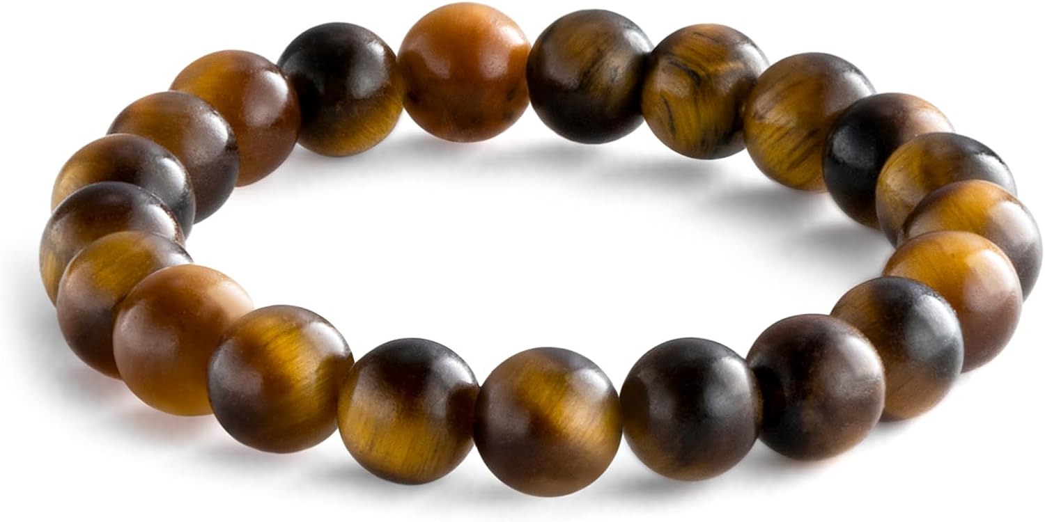 NLIEO Natural Gemstone Stretch Beaded Rings for Women Stackable Dainty Elastic Crystal Rings Jewelry