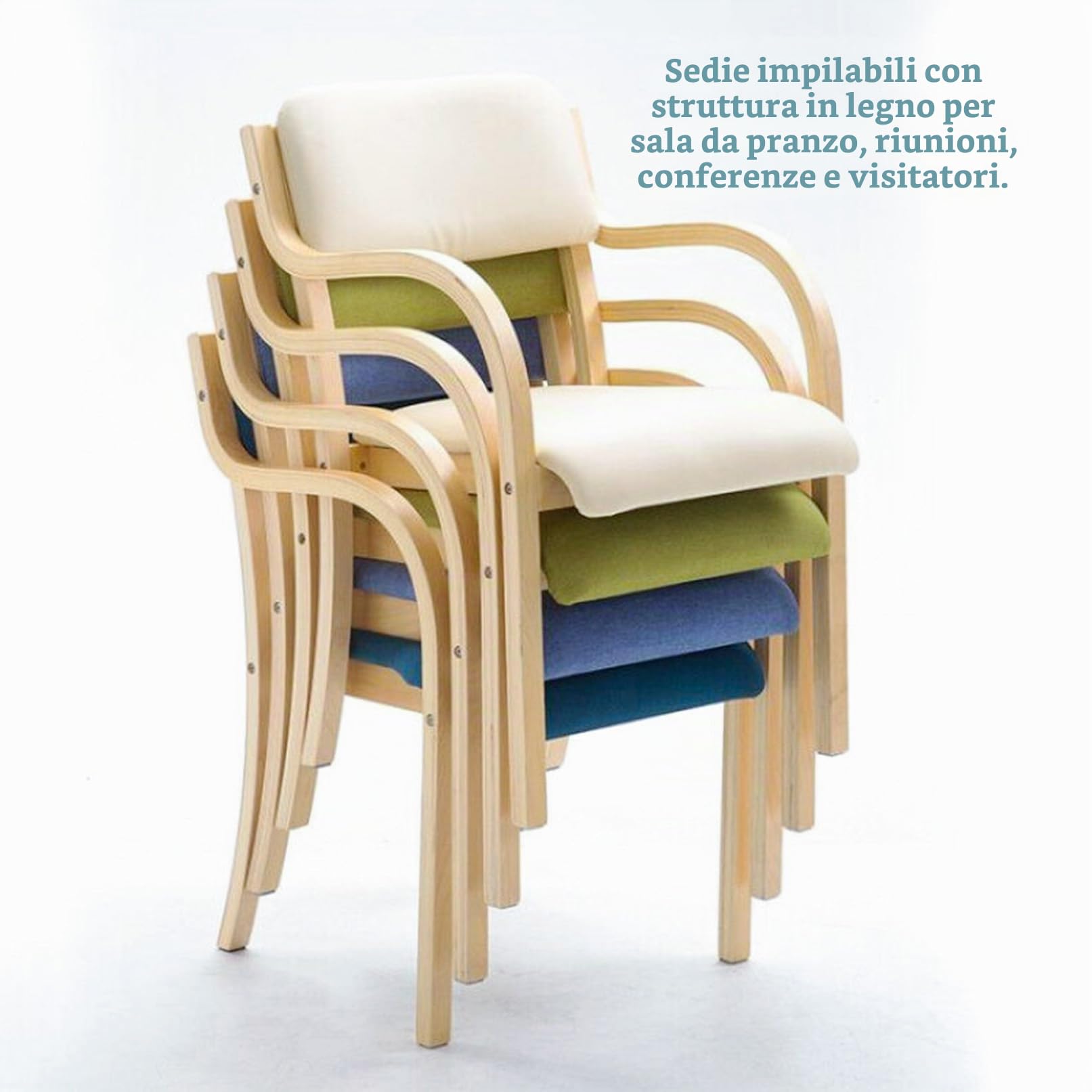 Sedie da pranzo in legno massello con braccioli, sedia da cucina imbottita, poltrona da soggiorno con schienale moderno, ufficio, tempo libero, lounge, reception, caffè, sedie decorative con braccioli