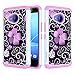 HTC U11 Life Case,Turphevm [Shock Absorption] dual layer Anti-slip Armor Silicone Rubber Heavy Duty Hybrid Protective Cover for HTC U11 Life(5.2 inch)(Pink Violet)