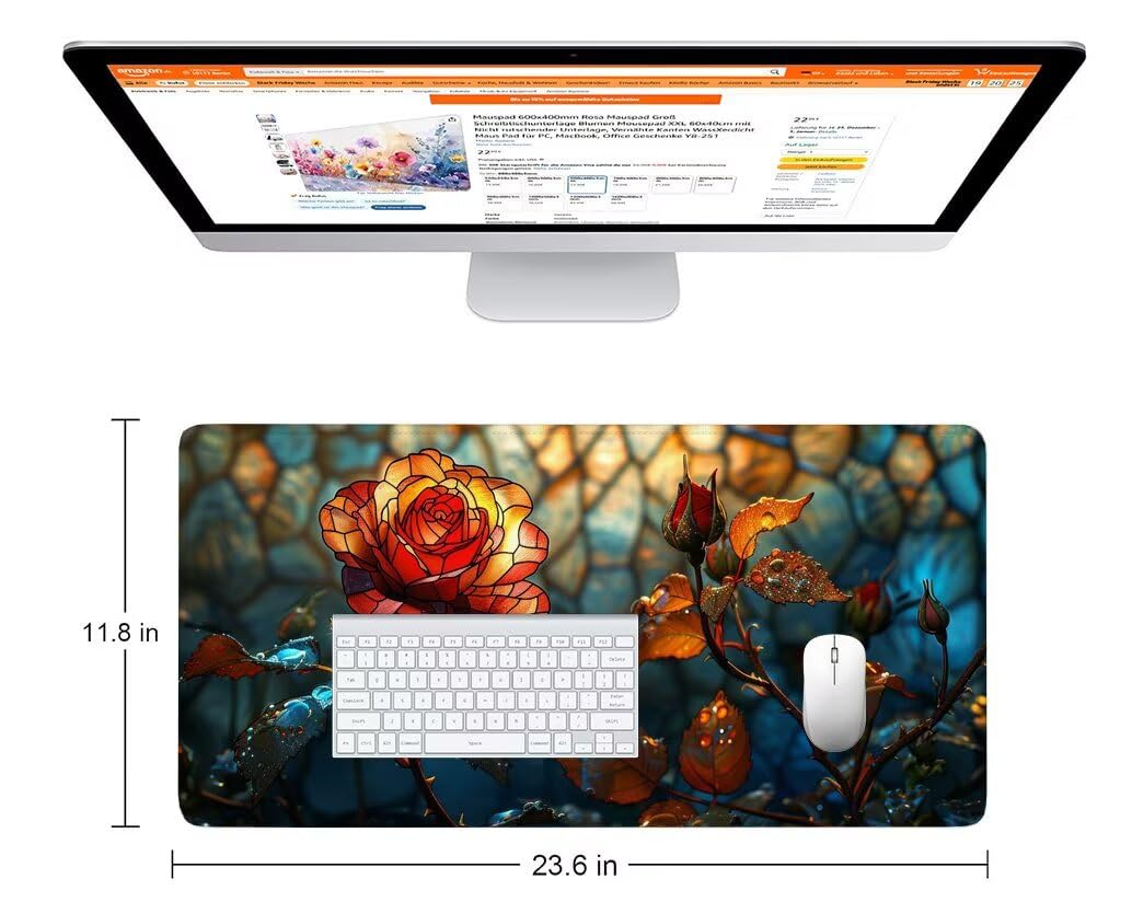 Schreibtischunterlage Blau Mauspad Blau Mousepad XXL Gaming Mauspad 140x60cm, Spritzwassergeschützt, Langlebig Stabiler Halt Auf Glatten Oberflächen, Mouse Pad für Büro/Zuhause/Laptop/Gaming K0-1214