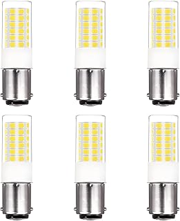 1076 1004 1142 BA15D S8 DC Bayonet Double Contact Base LED Light Bulbs for Boat Marine Lights, RV Camper Trailer Automotive Light Bulbs, Works on 12V&24V, Cool White 6-Pack