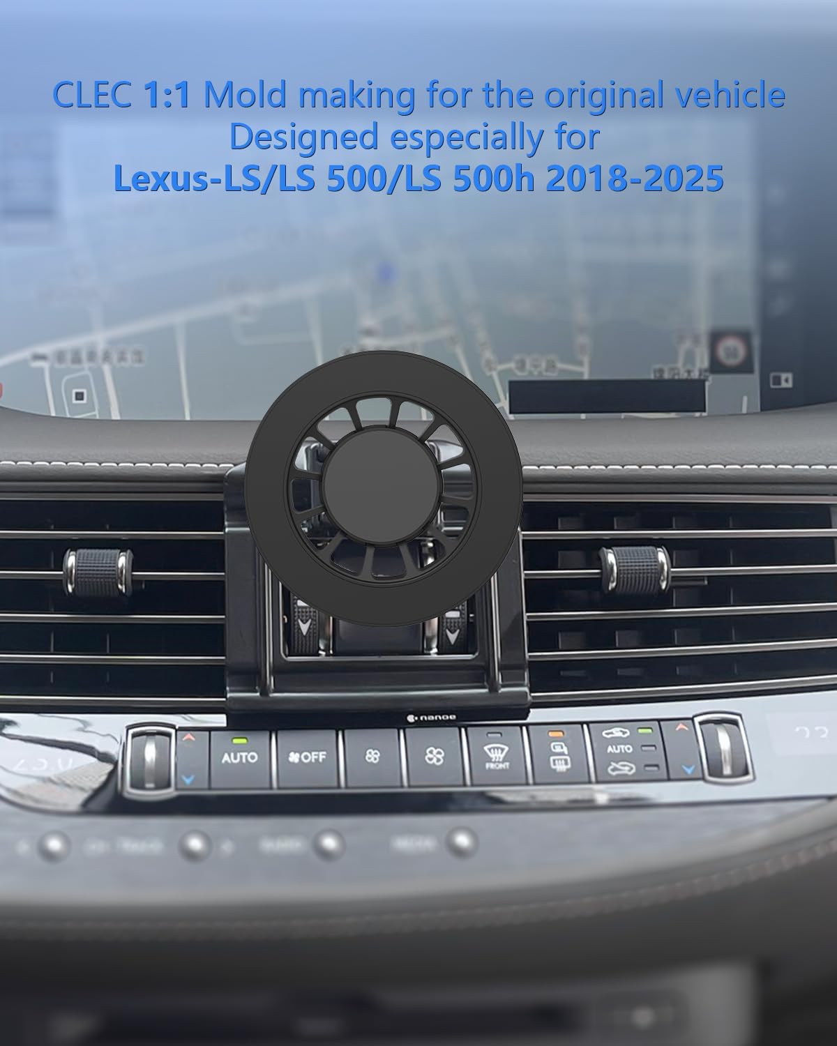 CLEC for Lexus Phone Holder for Lexus LS 2018-2026 LS 500/LS 500h Auto Interior Accessories Car Phone Holder Magnetic for Magsafe Car Accessories Adjustable for iPhone 17-12 & All Smartphones