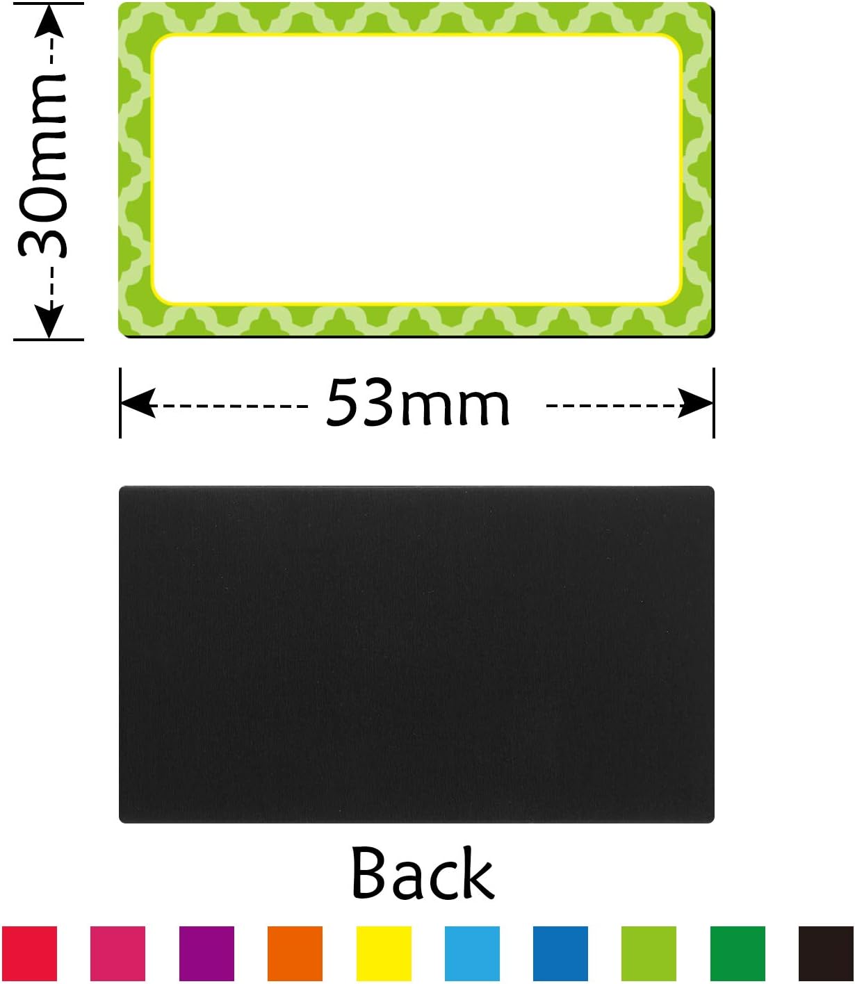 40 Pieces Magnetic Dry Erase Labels Name Plate Labels Writable Flexible Magnet Name Tags Sticky Labels and Stickers for Whiteboards Refrigerator and Crafts, 8 Colors (2.1 x 1.2 Inch)