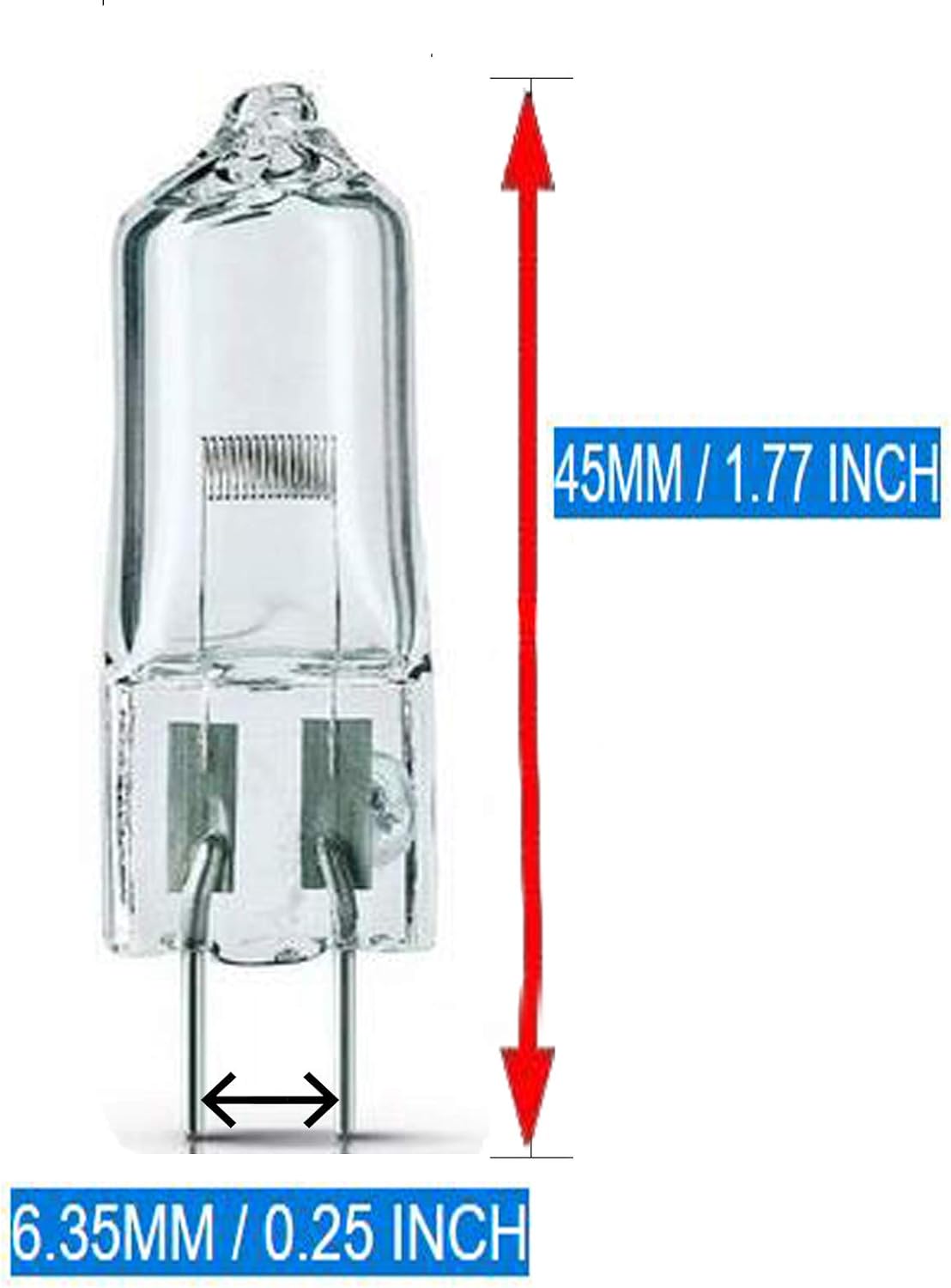 （Pack of 5）- FCS 150W/T4/24V/CL/G6.35 150-watt 24-Volt Bi-Pin Based Stage and Studio T4 Bulb Light Lamp Halogen, Clear/for Projector Stage Slide & Movie Projection