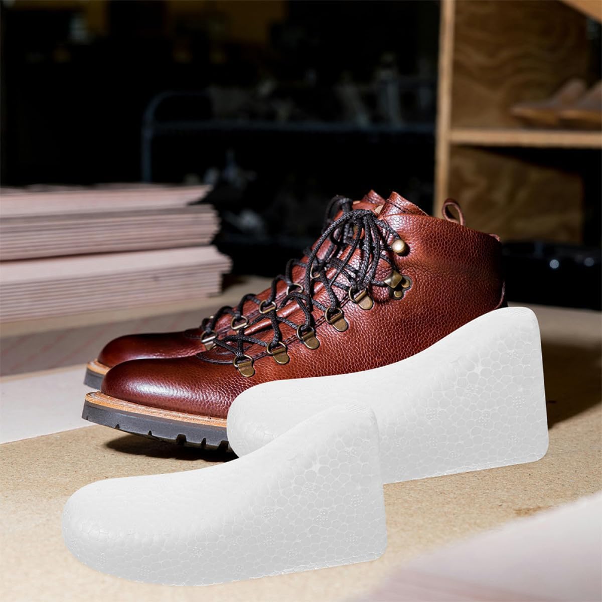 HOMSFOU 10 Pairs Foam Shoe Trees Shoe Shaper Inserts Boot Supporters and Deformation Prevention