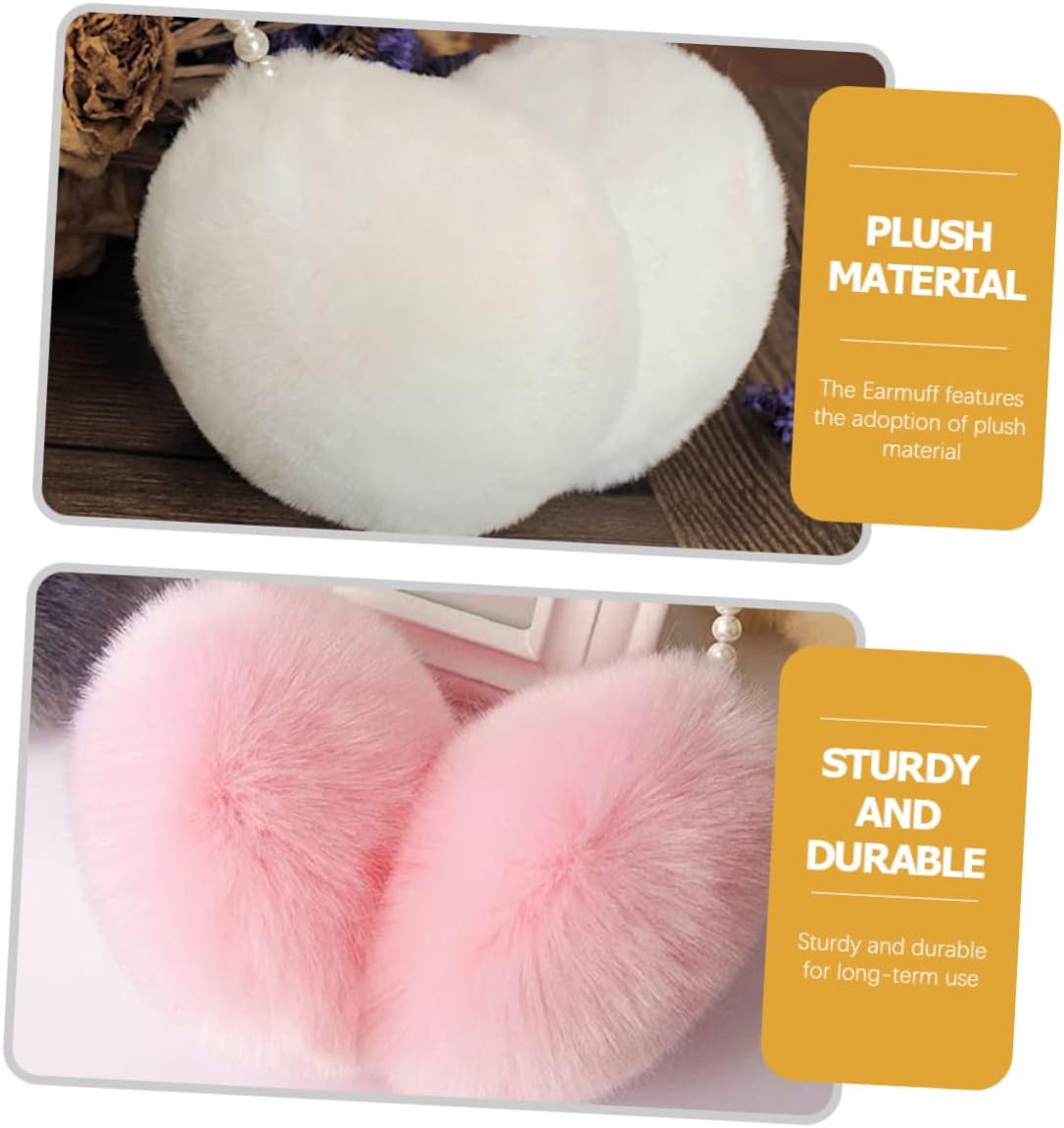 Didiseaon 2pcs Earmuffs for Girls Plush Ear Covers Cute Design Ear for Outdoor Activities for Cold Weather and Adventures