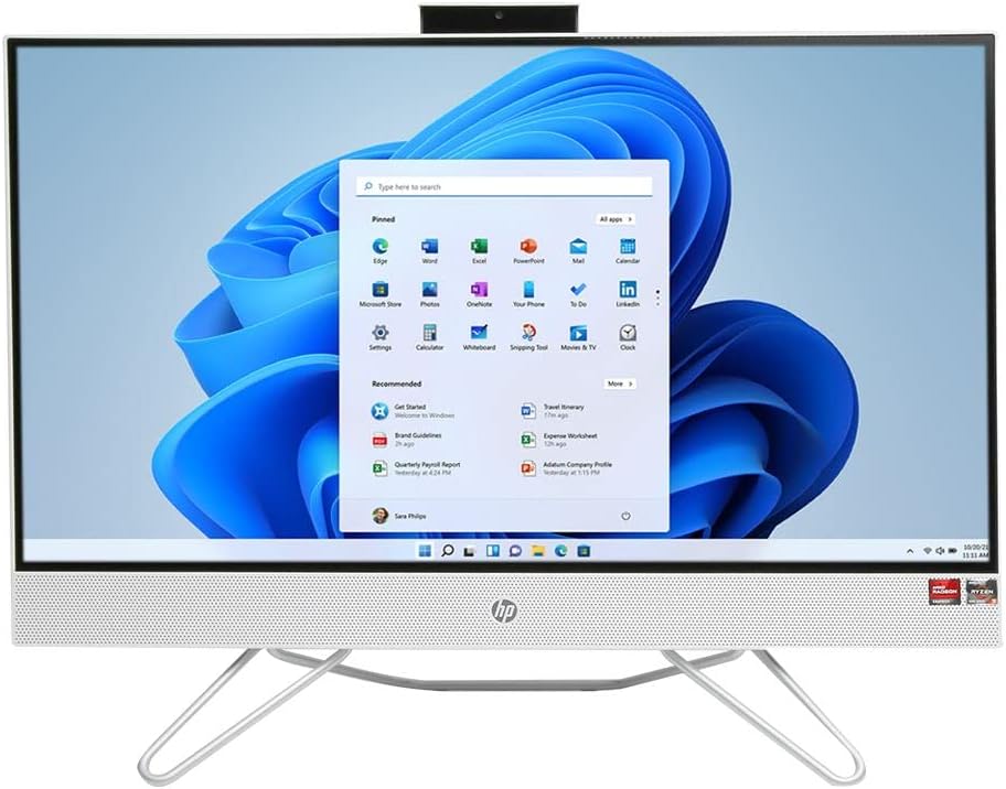 HP 24-cb1021 23.8" FHD All-in-One AMD Ryzen 3 5425U 2.7GHz 8GB RAM 256GB SSD Windows 11 Home (Renewed)