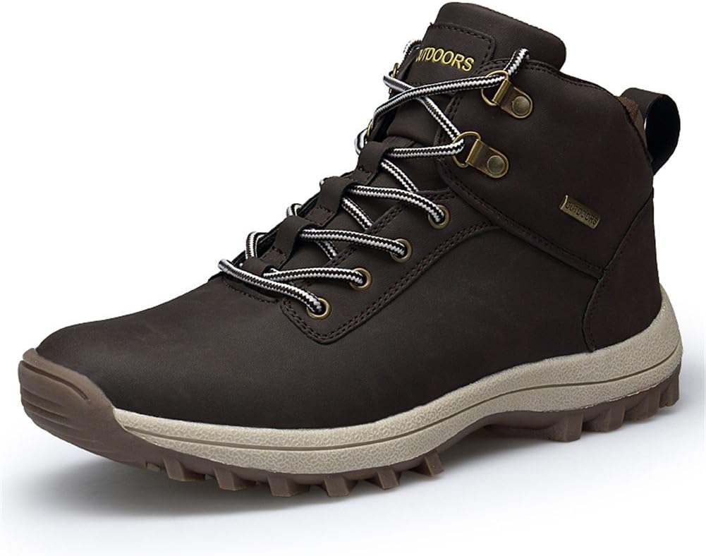 Mens Snow Boots Winter Hiking Boots for Men Warm Fur Lined Warm Ankle Booties