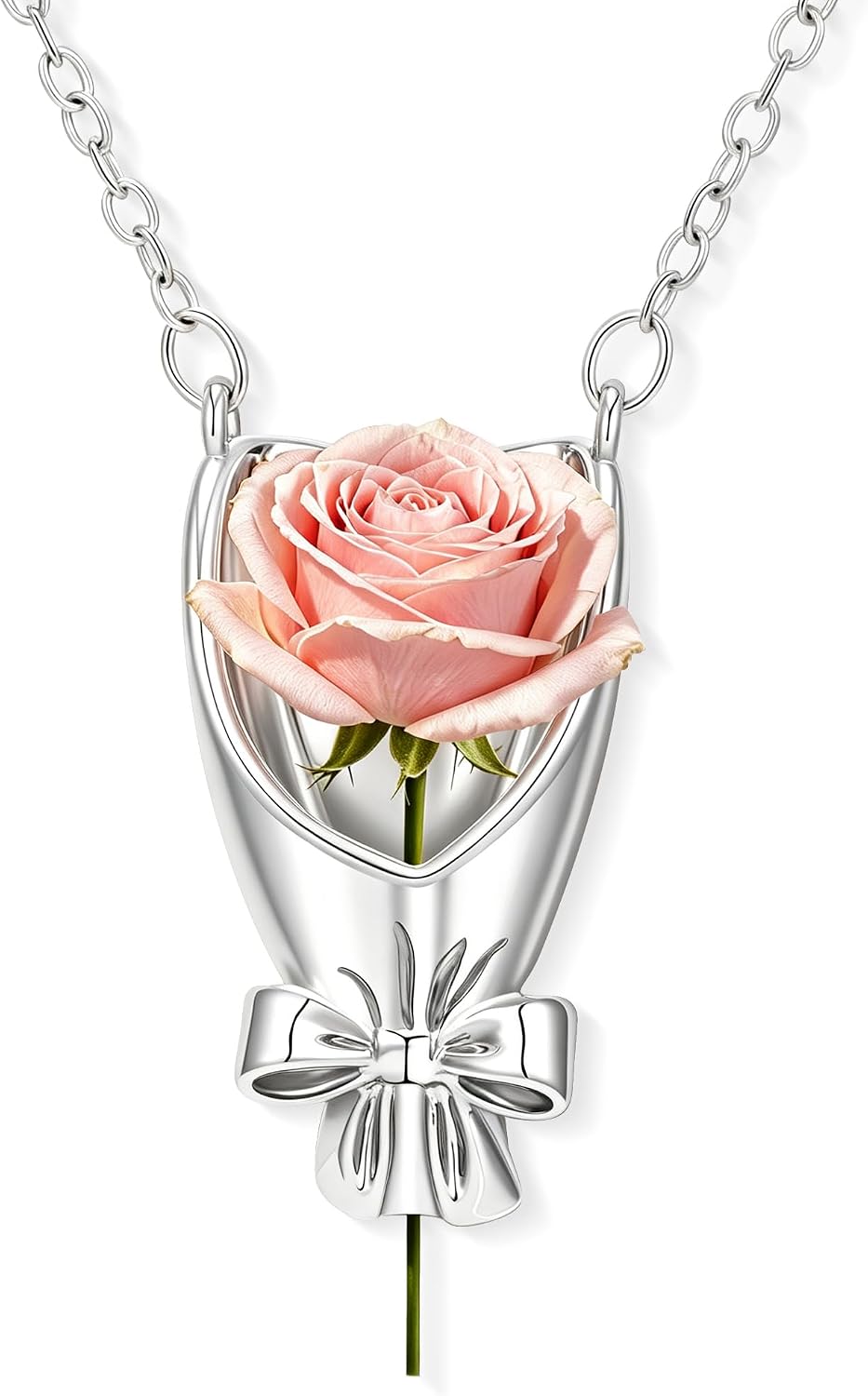 Flower Holder Necklace for Women DIY Wearable Mini Vase Jewelry