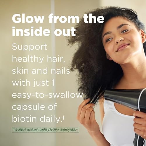 Miniatura 3 de Biotina 5,000mcg - 120 cápsulas vegetales para cabello, piel y uñas - Fácil de tragar, vegetariano, sin OMG - Suministro para 120 días - Fabricado