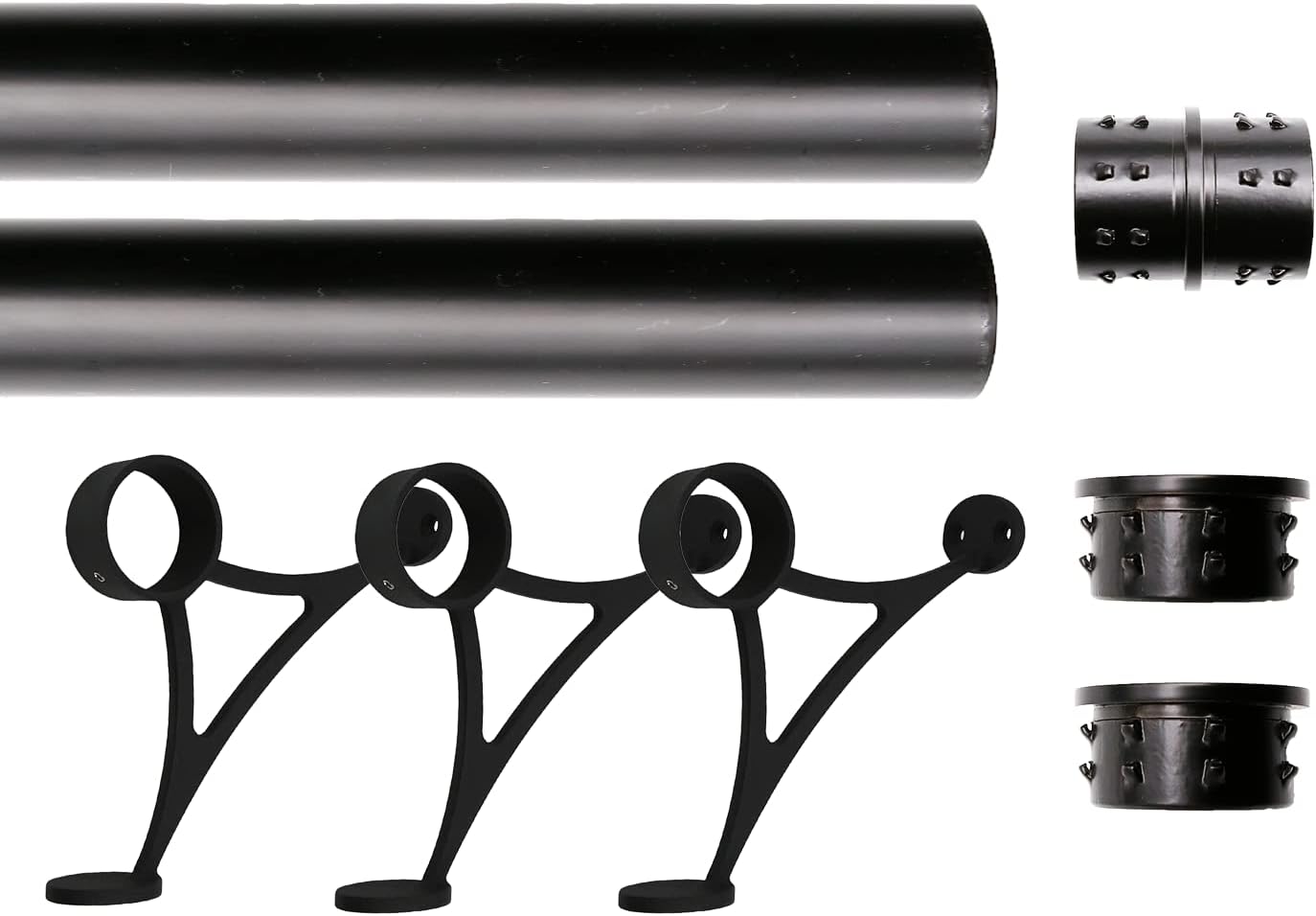 Solid Bar Mount Foot Rail Kit, matt black