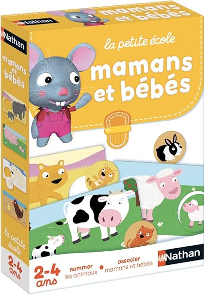 Nathan Mamans Et Bebes Jeu Educatif Sur Le Theme Des Animaux Des 2 Ans Amazon Fr Jeux Et Jouets