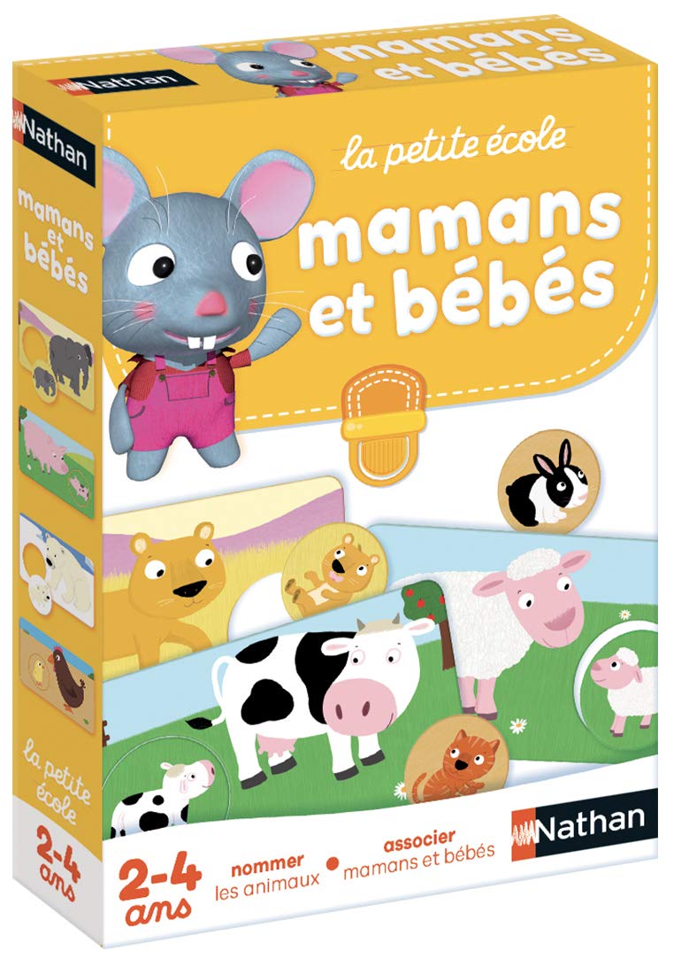 Jeu d'association NATHAN La Petite Ecole - Mamans et Bébés - Bébé Animaux - Mixte - A partir de 3 ans