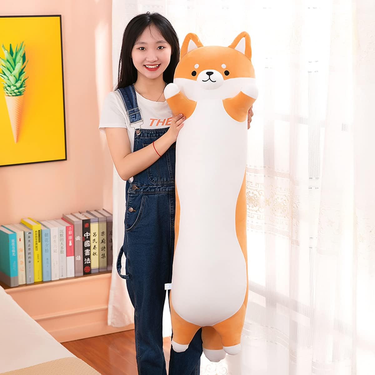 Rexinc 43.32'' Dog Stuffed Animals Long Sleeping Body Pillow Toy Gift image 2