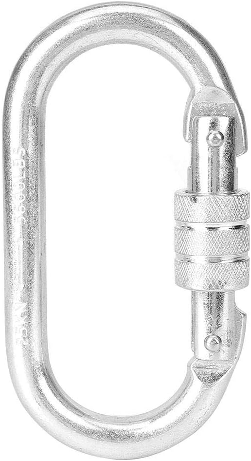 カラビナ 登山釦 Dリング アルミ製 登山用 超軽量 耐荷重 25kn 2500kg 空中作業 救援 トレーニング 腕立てロープハンドル キーホルダー キャンプ ハンモックなど アウトドア 多機能 登山用具 操作簡単