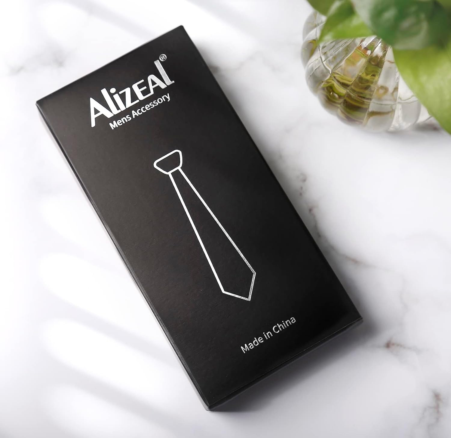 Alizeal Mens 3.15'' Vintage Necktie and Pocket Square Business Geometric Regular Patterns Tie and Hanky Set - Image 6