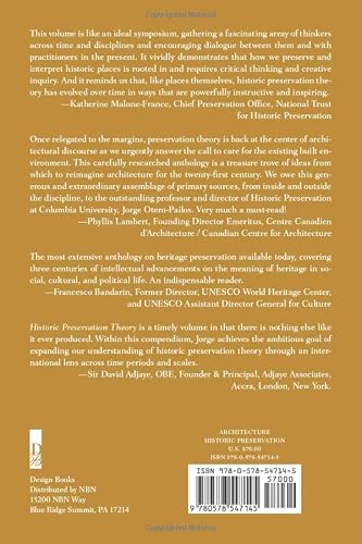 Historic Preservation Theory: An Anthology: Readings From The 18Th To The 21St Century #TOP1