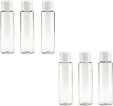 Hian Empty Clear Plastic Travel Bottles | 100ml, Pack of 6 (14x4 cm) | BPA-Free, White Flip Caps, Leakproof Design | Compact, Travel-Friendly, Easy to Use | Perfect for Toiletries, Sanitizers, Lotions
