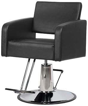 Buy-Rite Shelby Salon Styling Chair Extra-Wide Black Vinyl