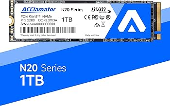 【健康100%】ACCLAMATOR N20 Series 2TB SSD Amazon.co.jp: Acclamator N20 1TB SSD 最大2500MB/秒 内蔵 M.2 2280