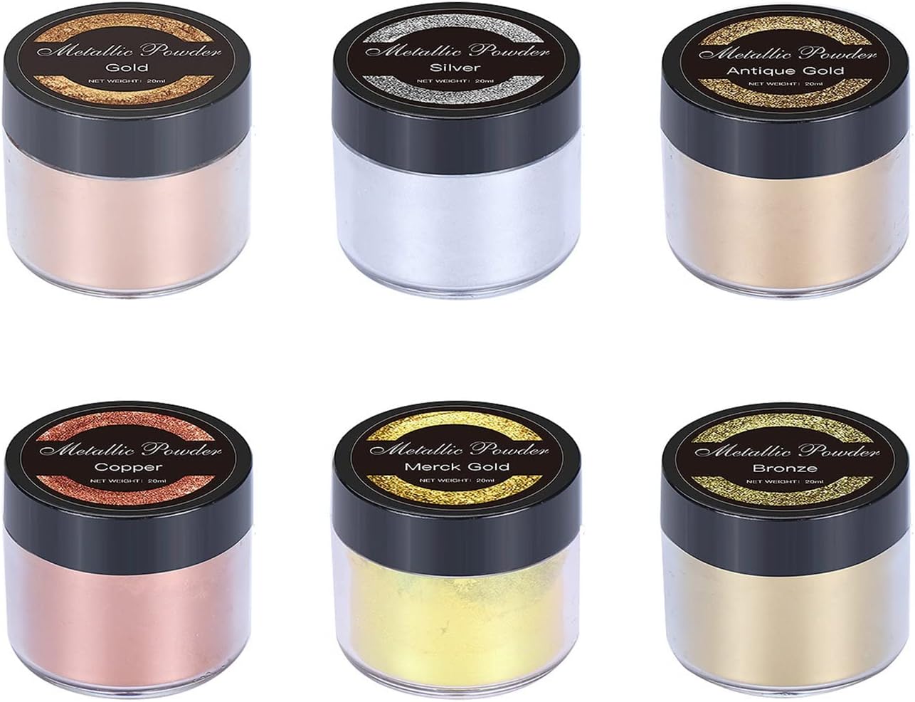 4 Colours Mica Powder Pearlescent Color Slime Pigment for DIY Soap Making Nail Polish Slime 20g/0.7oz Colorant Metallic Pigment for Epoxy Resin
