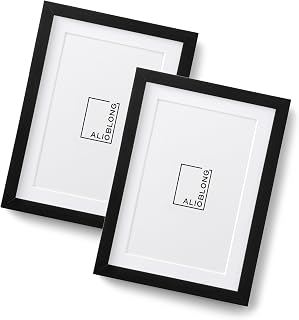 5x7 Picture Frame Set of 2,Black Photo Frame for 4x6 With Mat or 5x7 Without Mat,Horizontal and Vertical Formats for Wall Mount or Tabletop with Plexi Sheet