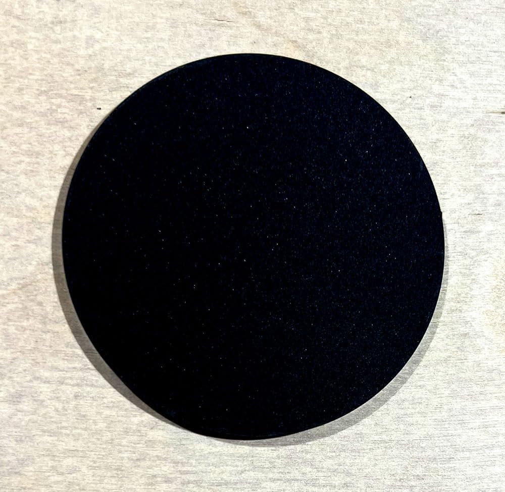 Glossy Black Acrylic Circle Disc Round - Set of 20 Pieces (1.75" Diameter, 1/16" Thick Black)
