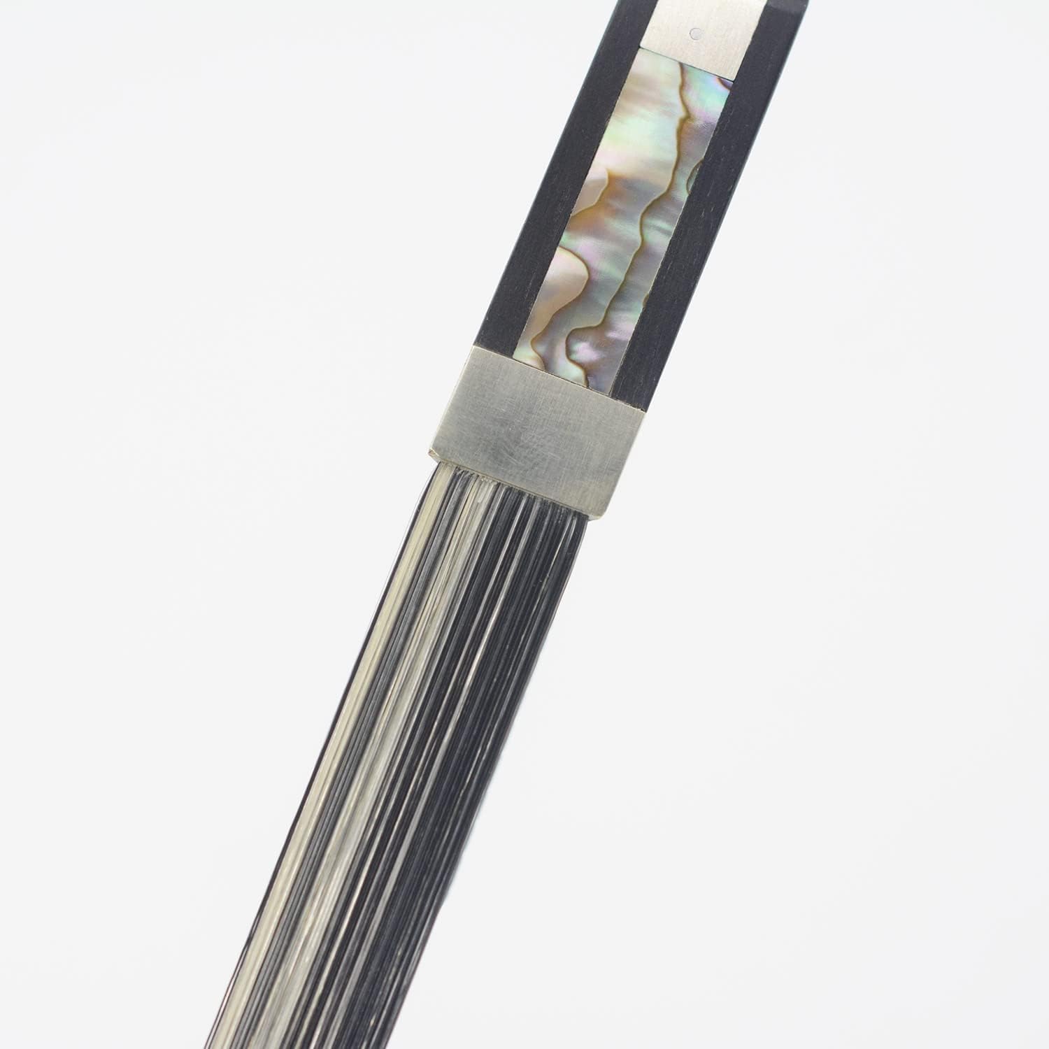 4/4 Full Size Cello Bow Advanced Carbon fiber Bow with Black Hair and White Hair Mixed Unique Design