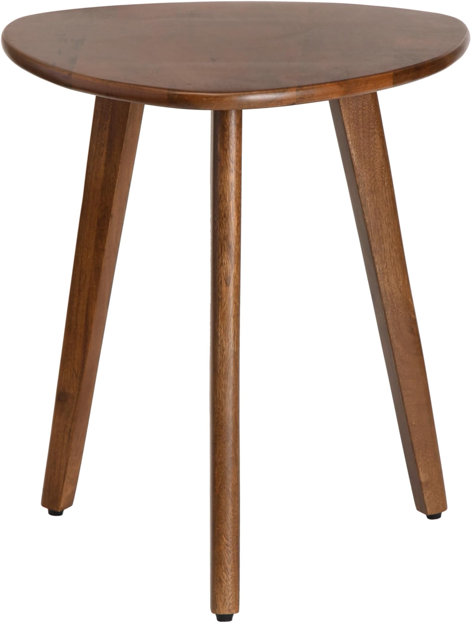 MH London Tri Pin Side Table I Handmade Natural Mango Wood, Naturally Moisture Resistant, Maintenance Free I 16" x 16" x 18" I Wandsworth, Walnut