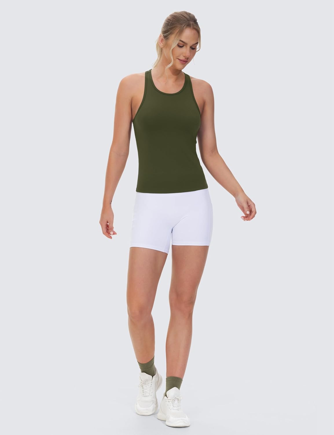 THE GYM PEOPLE Racerback Workout Tank Tops for Women Slim Fit Sleeveless Basic Athletic Running Yoga Shirts - Image 6