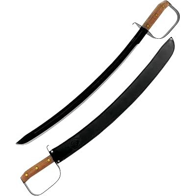 Condor 1075 High Carbon Steel Convex Grind Epoxy Black Powder Coating 0.1-Inch Thick Blade Walnut Handle Naval Cutlas Sword with Handcrafted Welted Leather Sheath