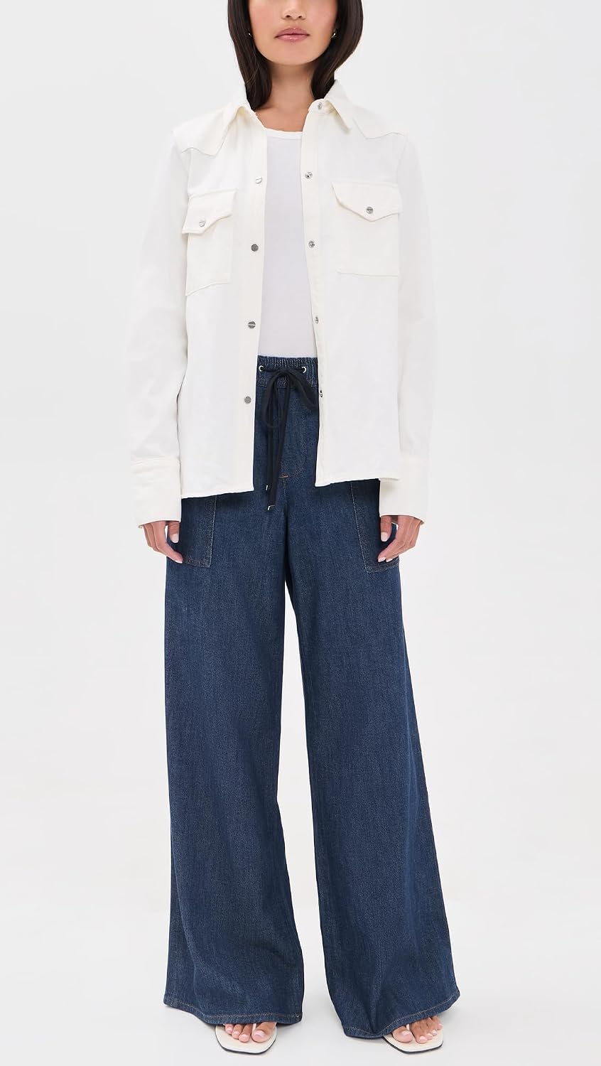 7 for All Mankind Women's Utility Pull-on Wide Leg