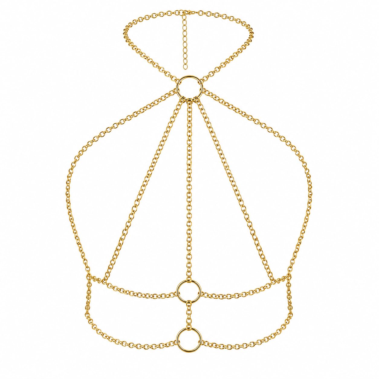 Gold Plated Body Chain Jewelry Gift Simple Twist Waist Belly Chain for Women Party Sexy Nude Costumes-image-9