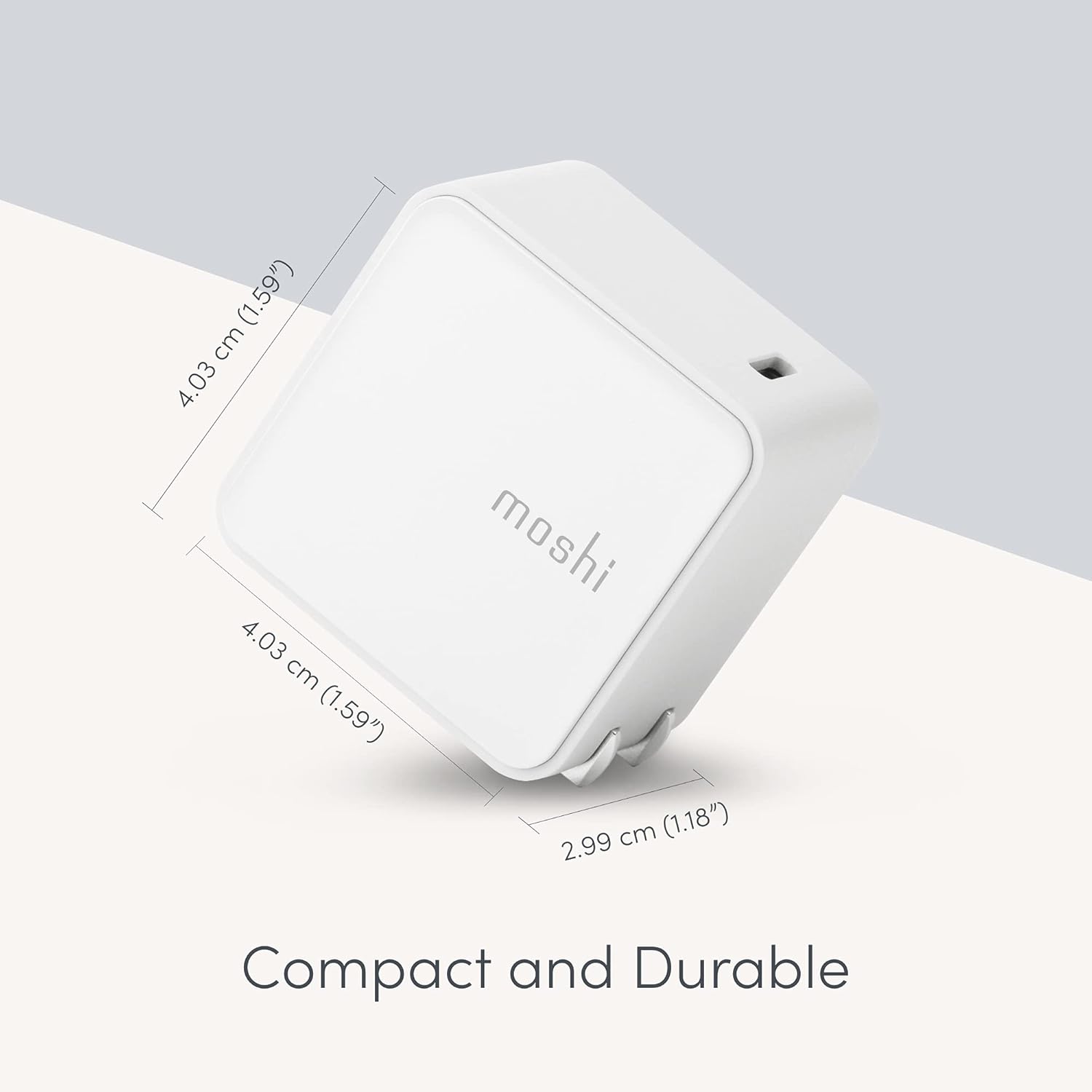 Onе-Dау Sаlе: Uр tо 80% оƒƒ Moshi Qubit USB C Charger 18W, PD 3.0 Fast Charging, Folding Plug, Lightweight, Compact, Travel-Friendly, Compatible with iPhone 12/12 Pro/12 Pro Max/12 Mini/iPad, Pixel & Android Phones with USB C