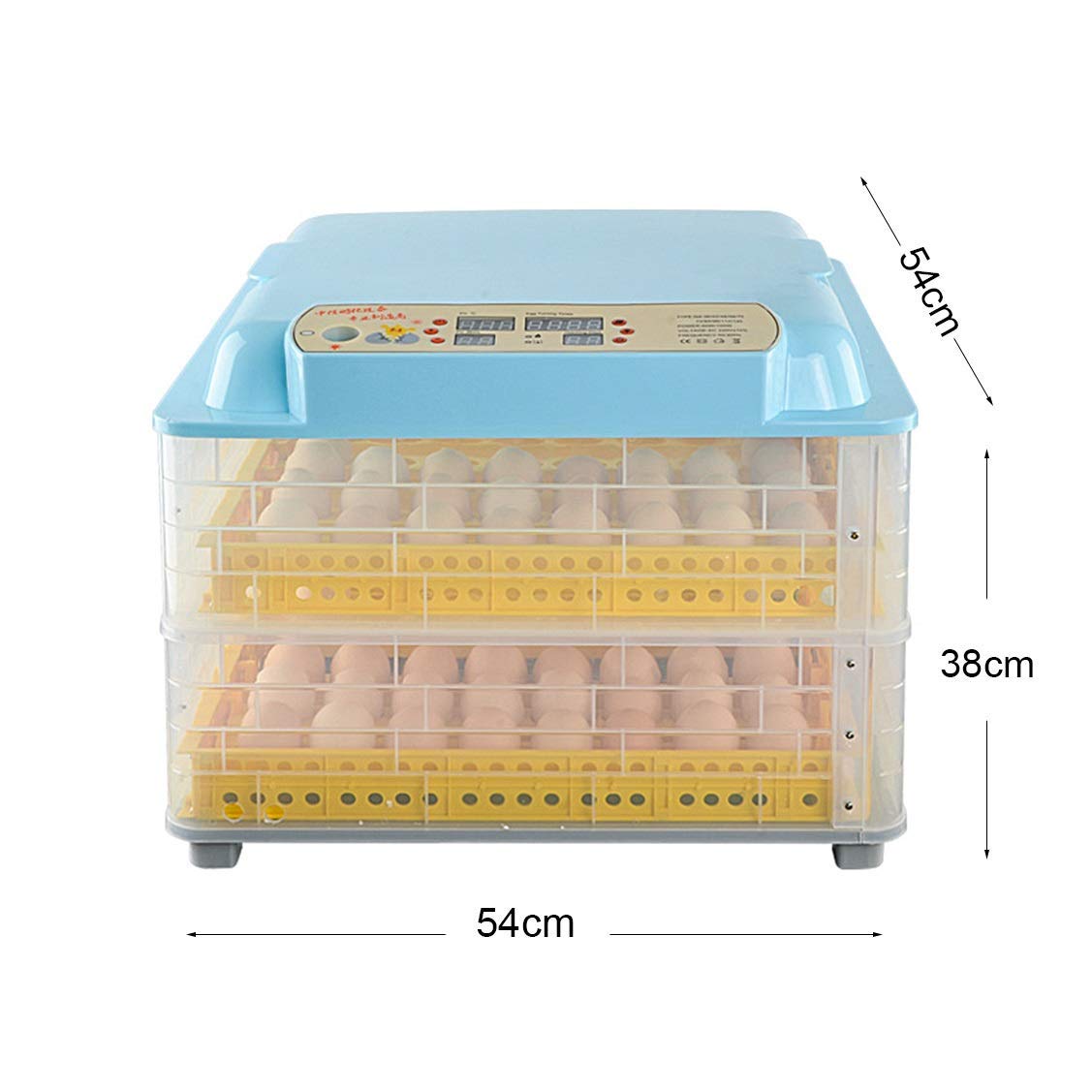 Incubadoras para incubar Huevos con volteo automático, con ovoscopiador y Control de Temperatura y Humedad para Pollos, Patos y Aves, Uso Familiar, 140 Huevos.,140 Egg