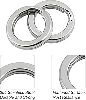 Vista 4 de Alwonder Paquete de 100 anillos divididos de pesca de acero inoxidable, anillo de pesca de 9 a 400 libras, anillo de pesca de alambre resistente