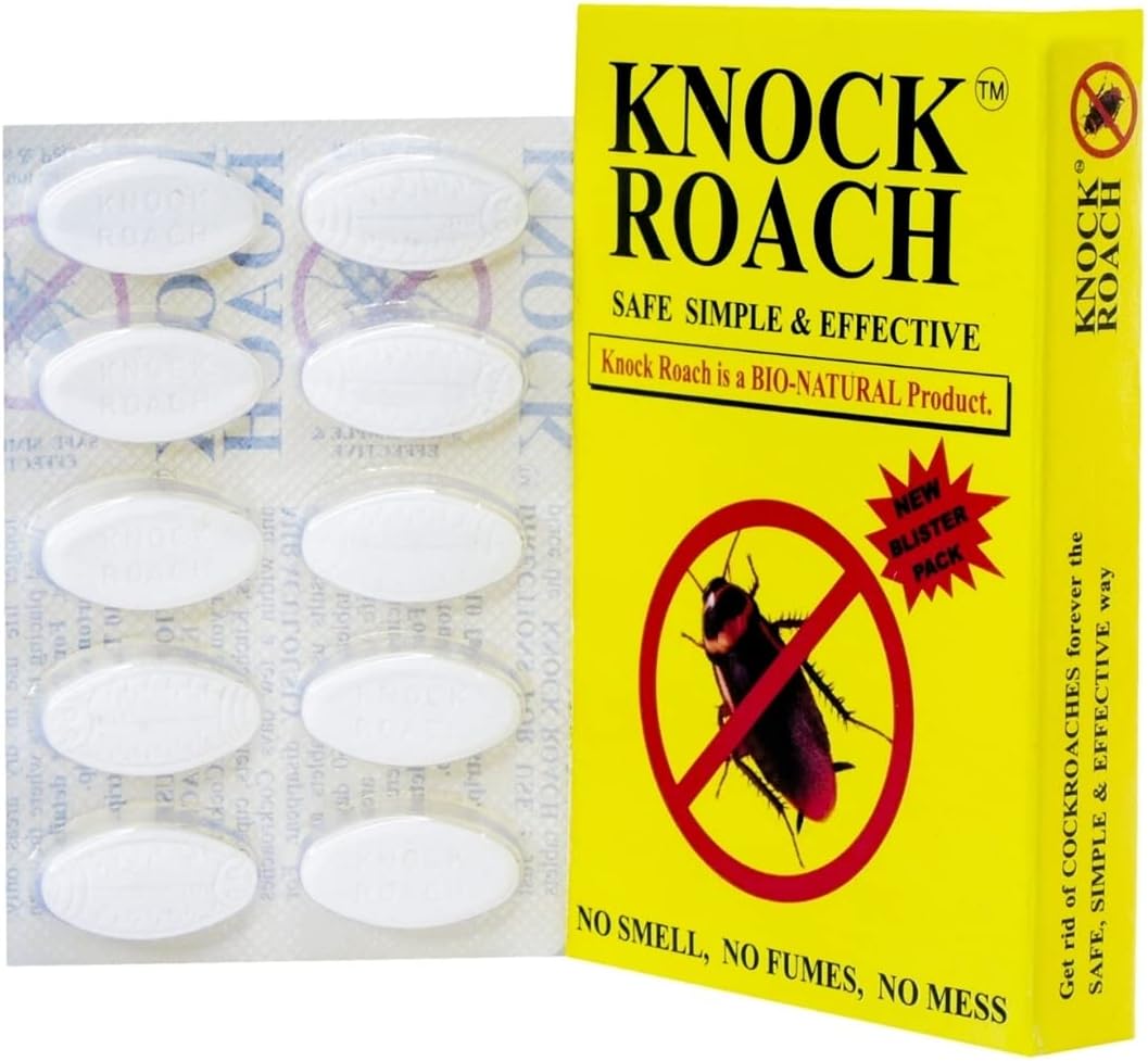 6 Pack EcoFriendly Cockroach Repellant for Kitchen Diningroom Bathroom Bedroom Indoor Outdoor NOSMELL NO MESS VERY EFFECTIVE NO HARM to CHILDREN & PETS Best Results 120Tablets in 6 pack