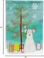 Vista 1277 de Caroline's Treasures BB4243GF Bandera de jardín con texto en inglés «Merry Christmas» con texto en inglés «Merry Christmas», bandera decorativa