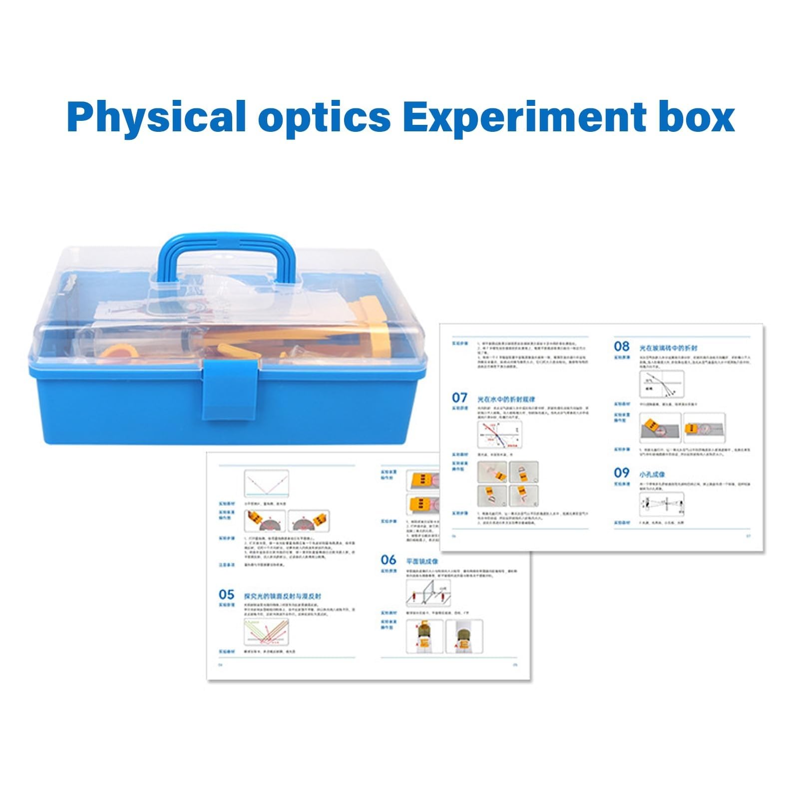 Umfassender Physik Optik Experiment Kasten Set Tragbares Optisches Lehrhilfsmittel Lichtspektrum Laborgerät Schule Klassenzimmer STEM Bildung Wissenschaftliche Forschung Für Schüler Lehrer